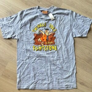 The Flintstones Fred Flintstone Twinkle Toes Bowling T-Shirt Gray‎ Hanna-Barbera